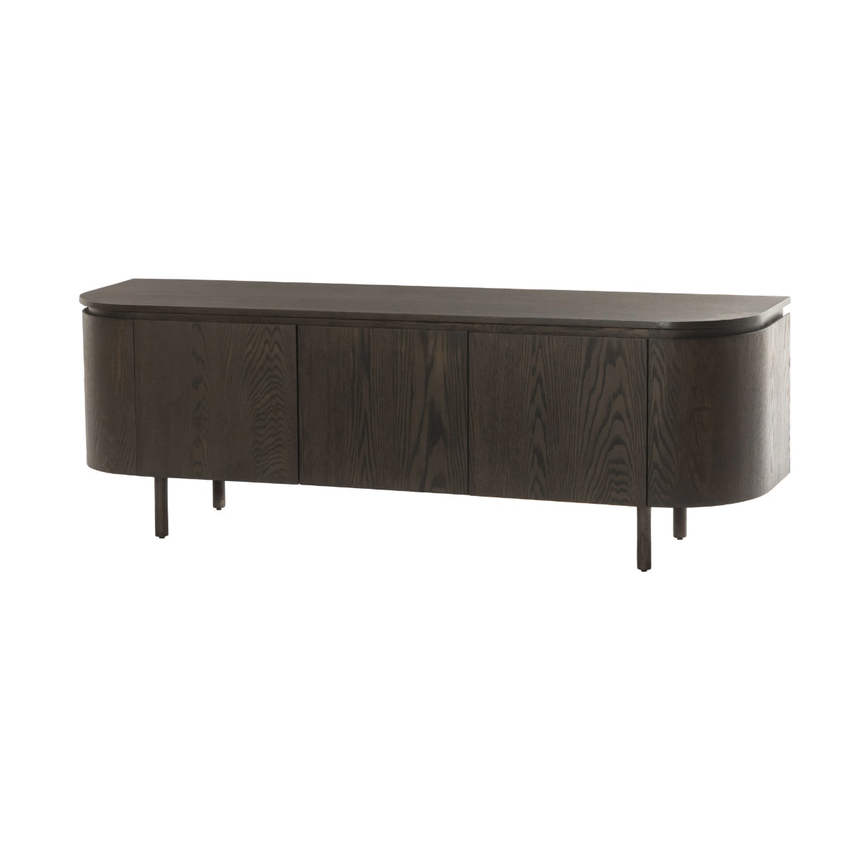 TV Möbel Lowboard Tobago 170 cm Eiche Furnier Espresso Sideboard