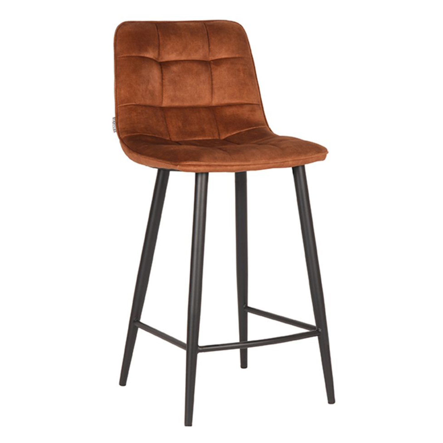 Barhocker Jelt Samt ocker SH 65 cm Barstuhl