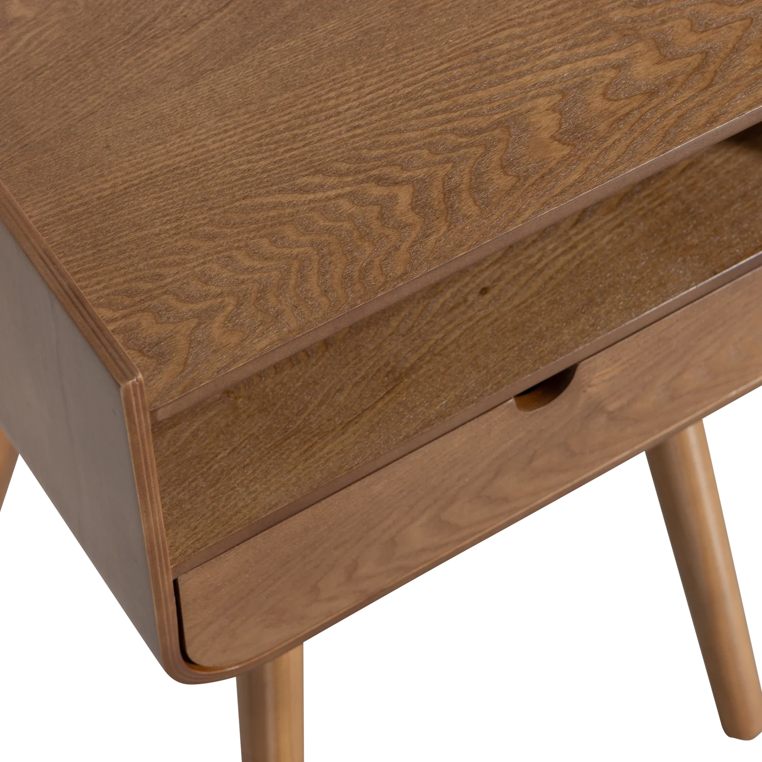 Nachtschränkchen NILS H 54 cm mit 1 Schublade MDF Holzdekor braun