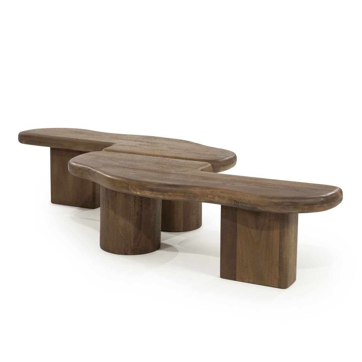 Couchtisch 2 tlg. Yuo 100 x 80 cm Mangoholz