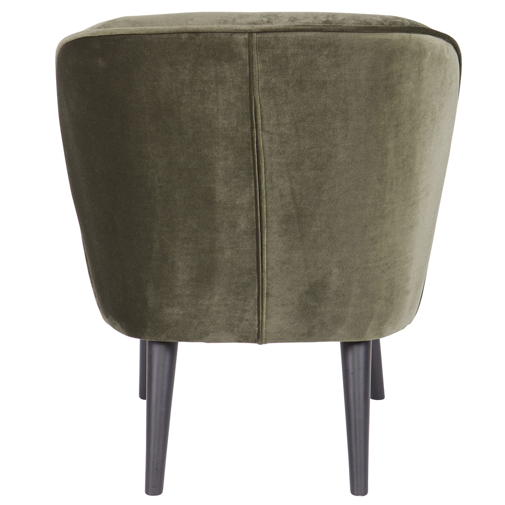 woood Sessel SARA Samt grün