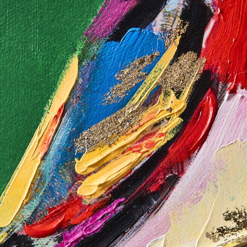 Bild 30 x 30 cm Zwitscherklang Vogel Bird Acryl Leinwand grün