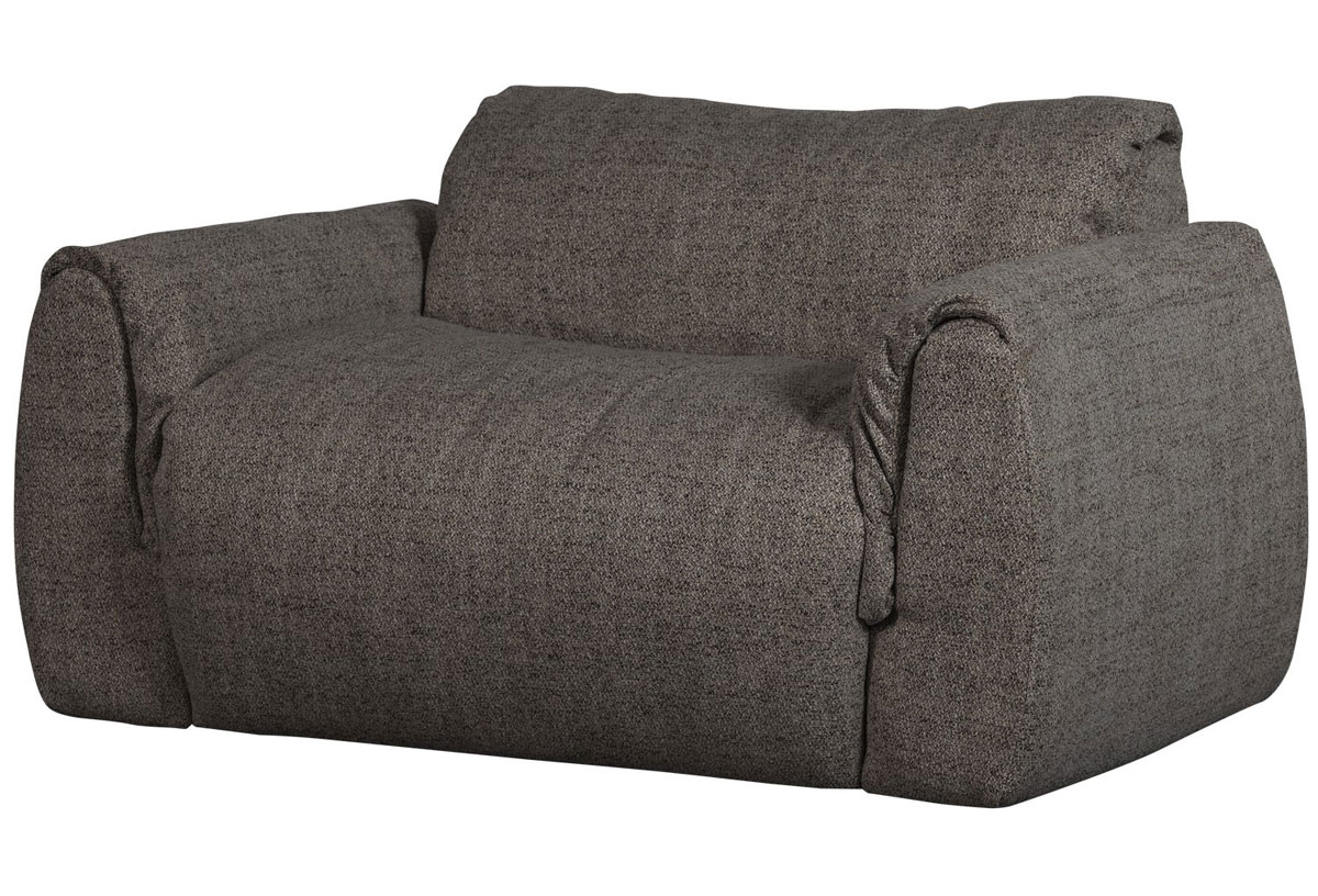 Loveseatsessel Sessel BAGGY Webstoff warmgrau melange