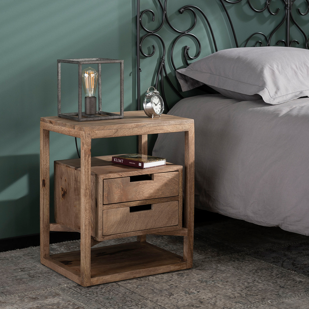Nachttisch Sonora Mango Holz Nachtschränkchen