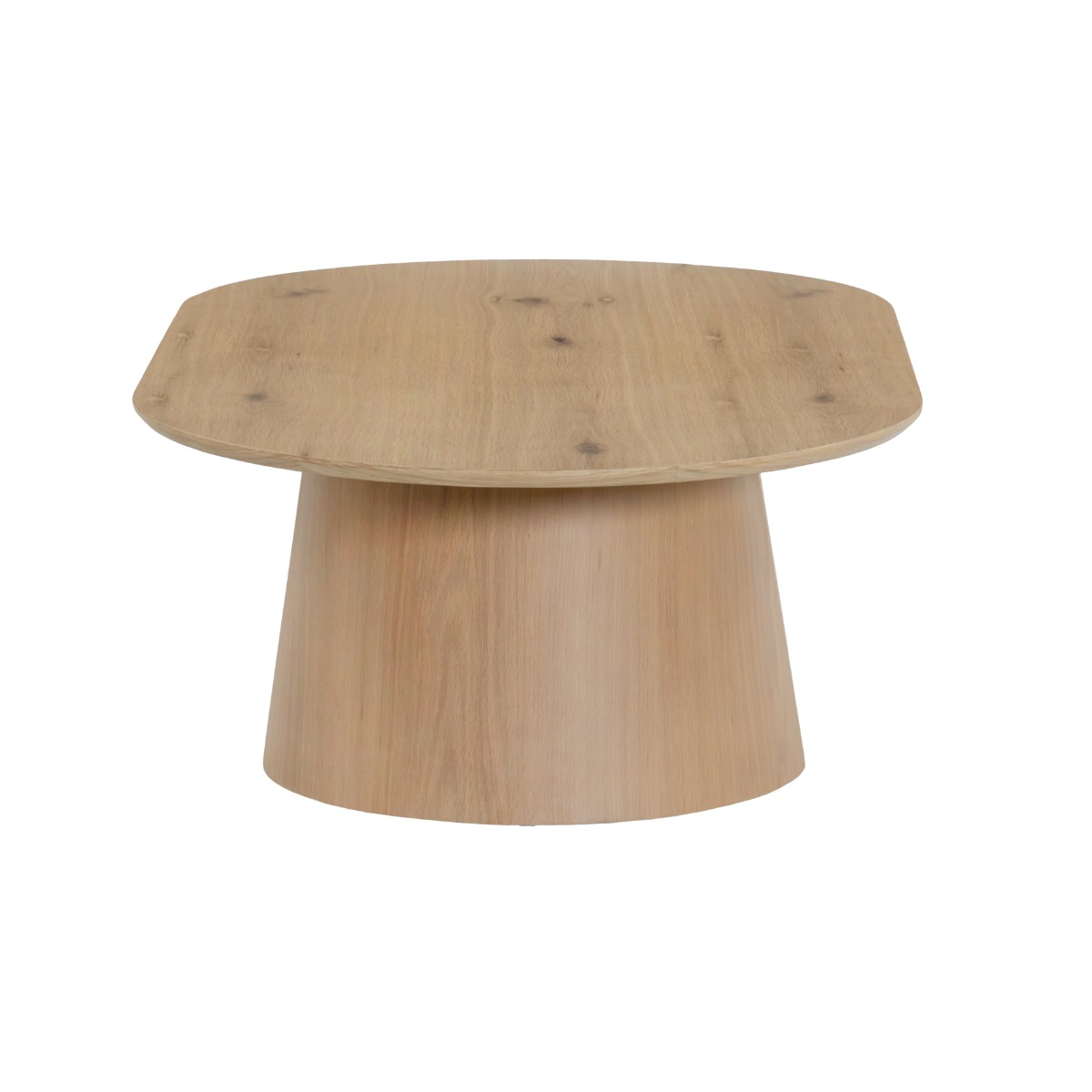 Couchtisch Novero oval 120 x 70 cm Eichenholzfurnier natur