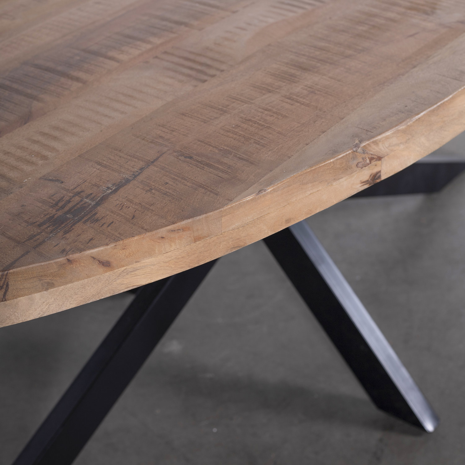 Esstisch Mosan oval 180 x 100 cm Mango Holz