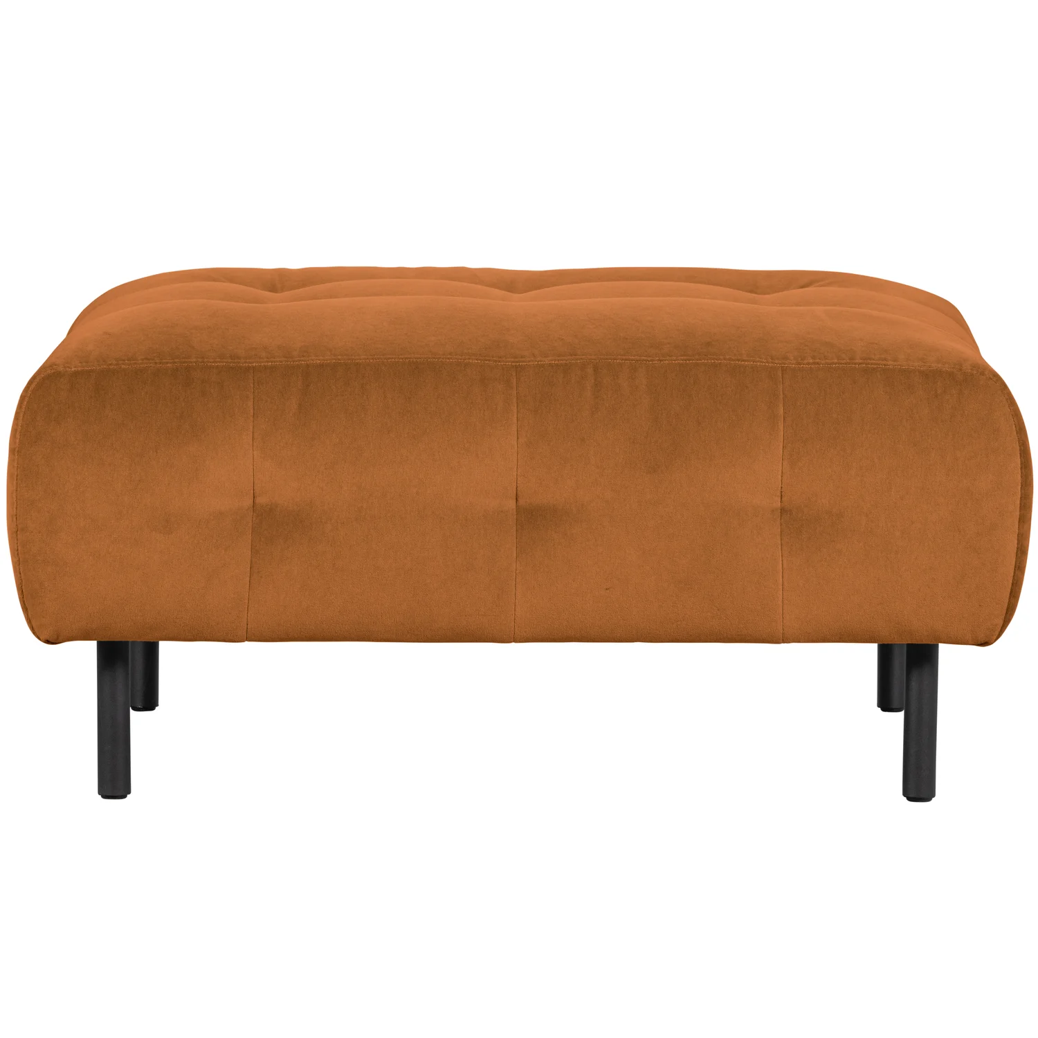 Pouf LLOYD 90 x 90 cm Hocker Sitzhocker Samt Velvet zimt