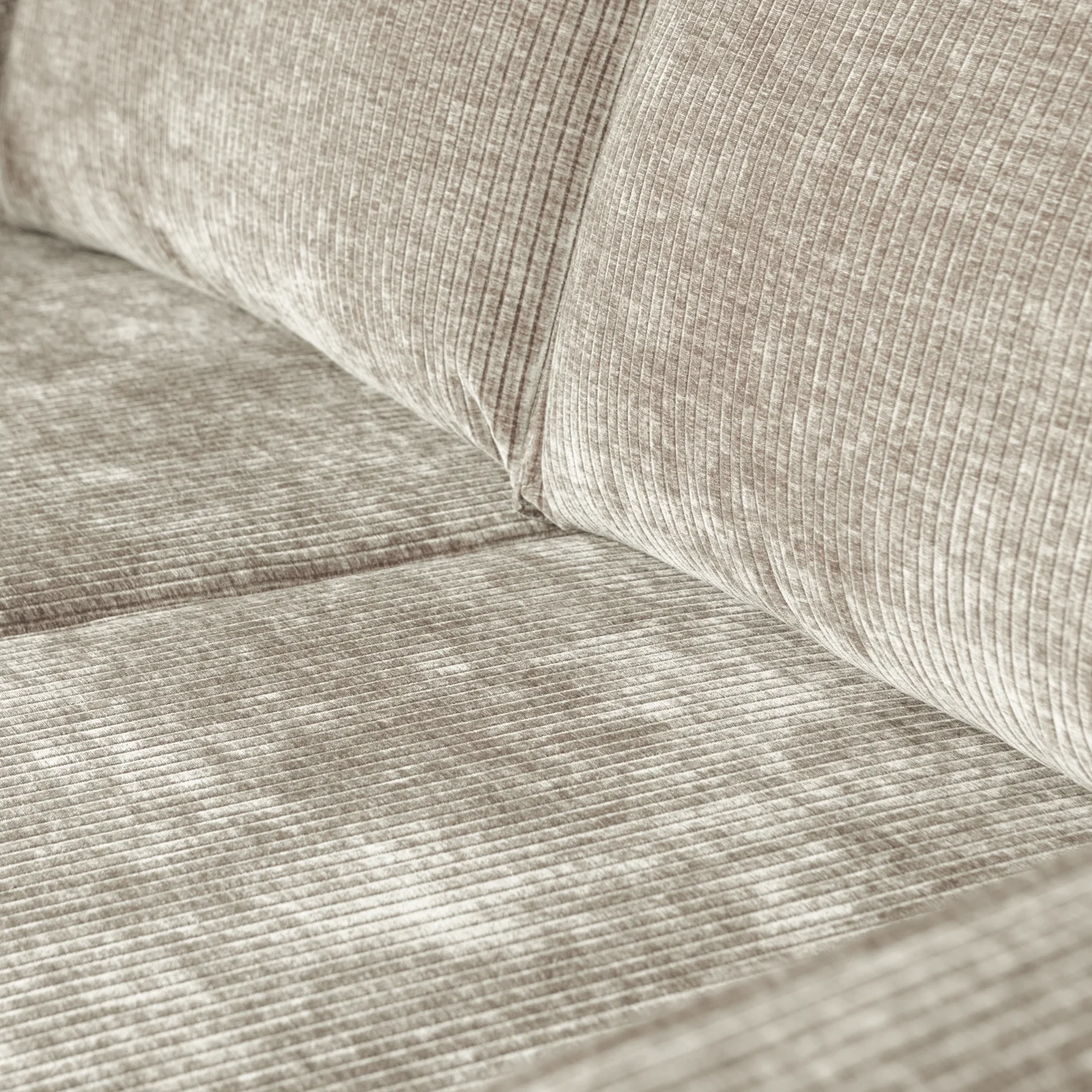 2,5 Sitzer Sofa RODEO Ripstoff dunkelsand Couch Loungesofa