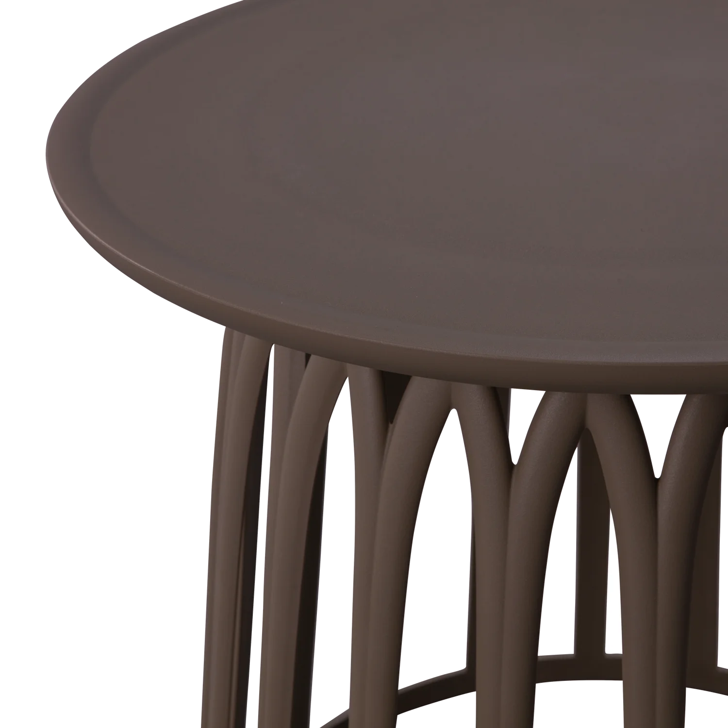 Garten Beistelltisch BOY Ø 50 cm Kunststoff lila braun