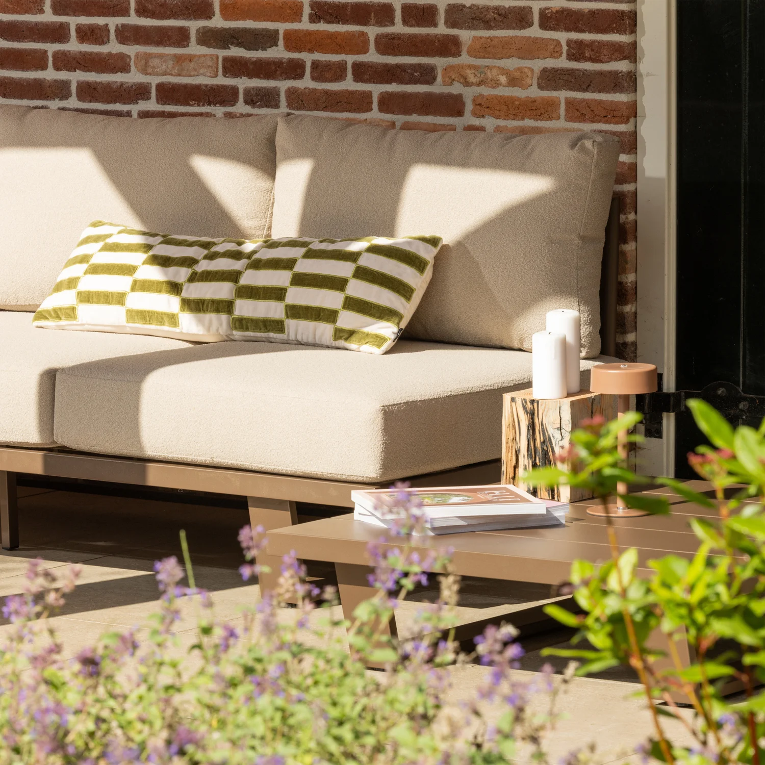 Gartenmöbel Lounge Sofa BEAR Alu braun Outdoor