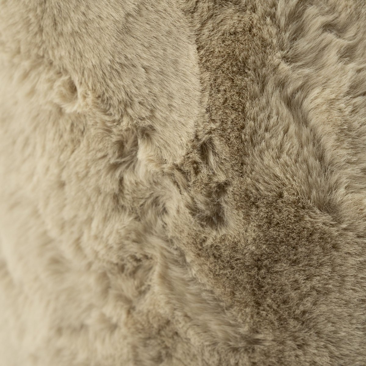 Pouf Sitzhocker Mosa H 45 cm Teddystoff beige