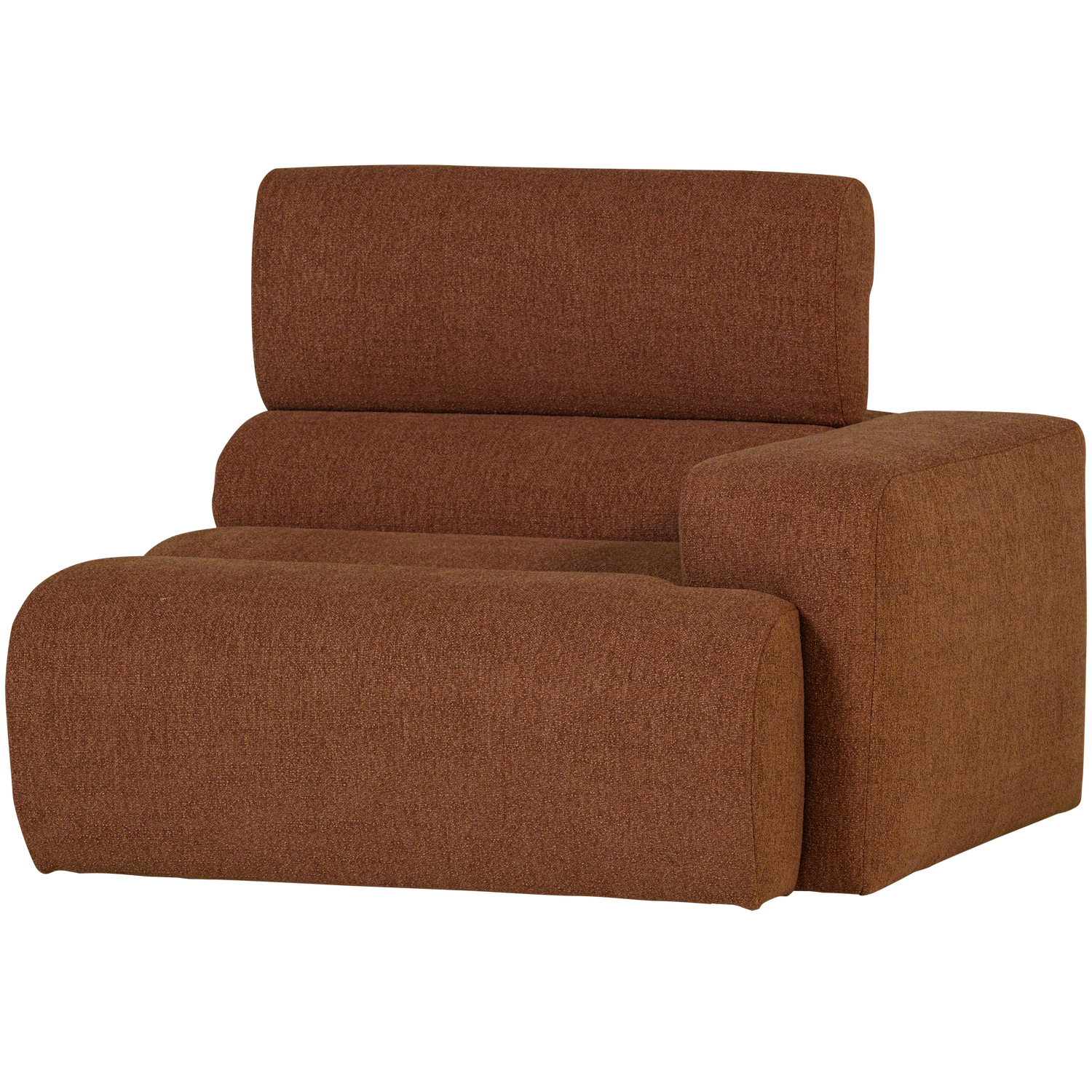 Sofaelement NOVI mit Armlehne rechts Element Bouclé terra