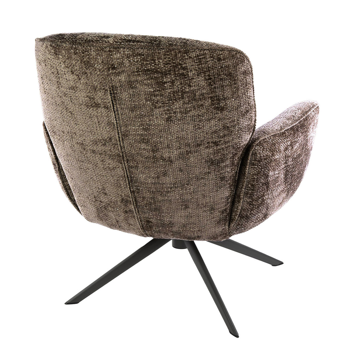 Sessel LORENZO drehbar weiches Chenille champagner Drehsessel Relaxsessel