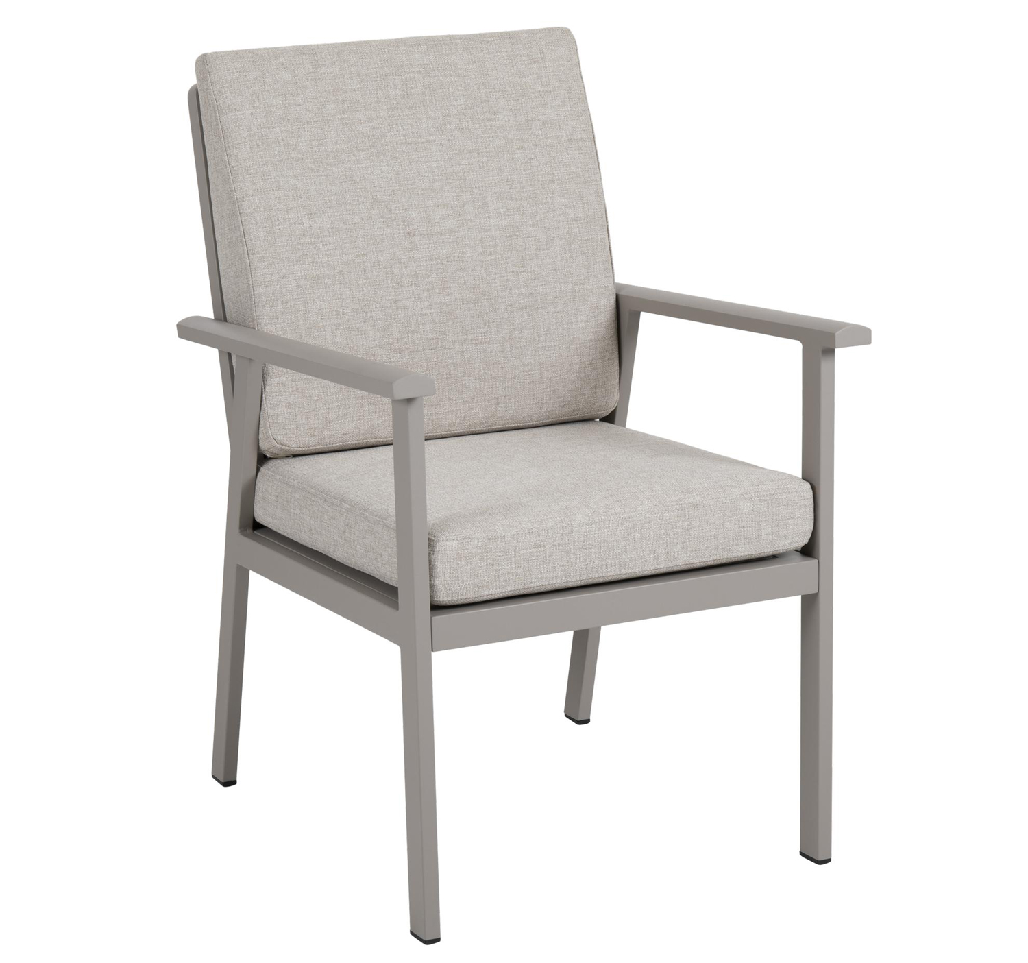 Gartenmöbel Esstischgruppe Samvaro beige Tisch Ø 140 cm mit 6 Stühlen