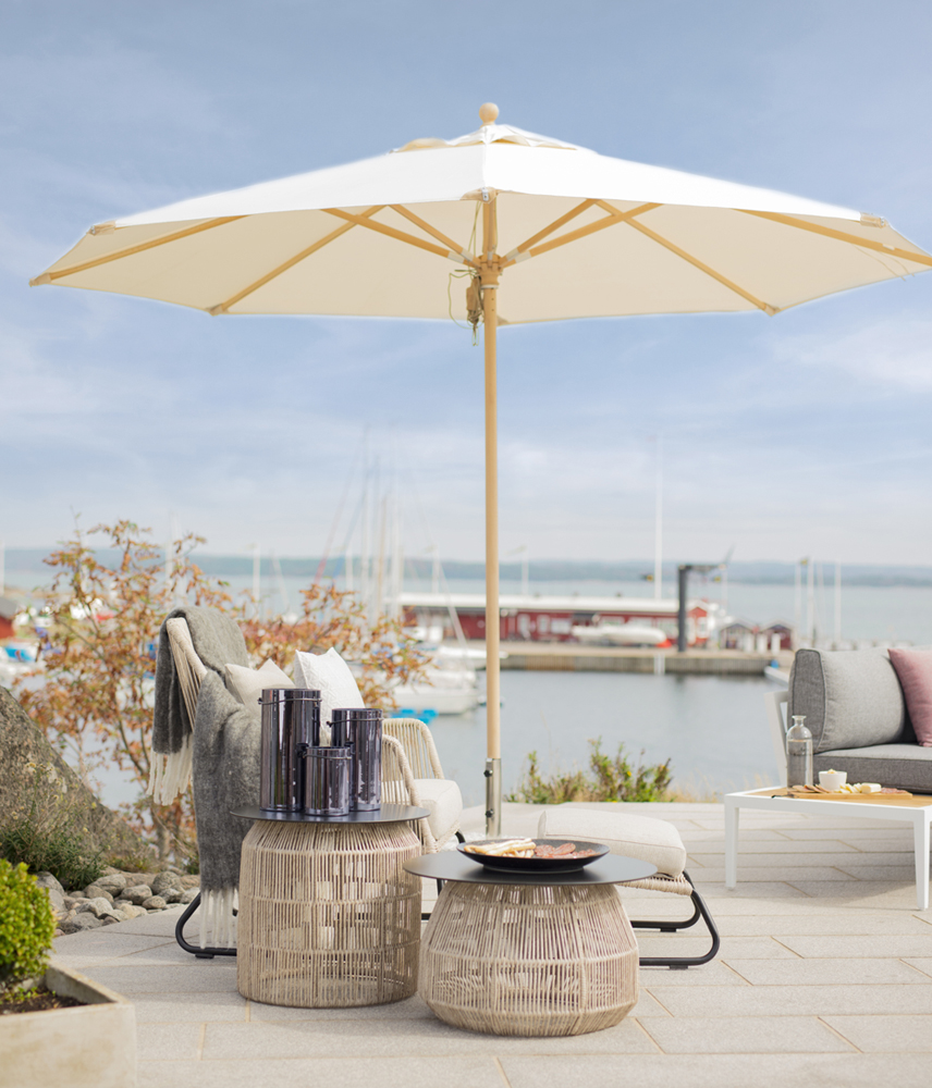 Lounge Gartensessel MIDWAY Kunstrattan beige incl. Sitzkissen