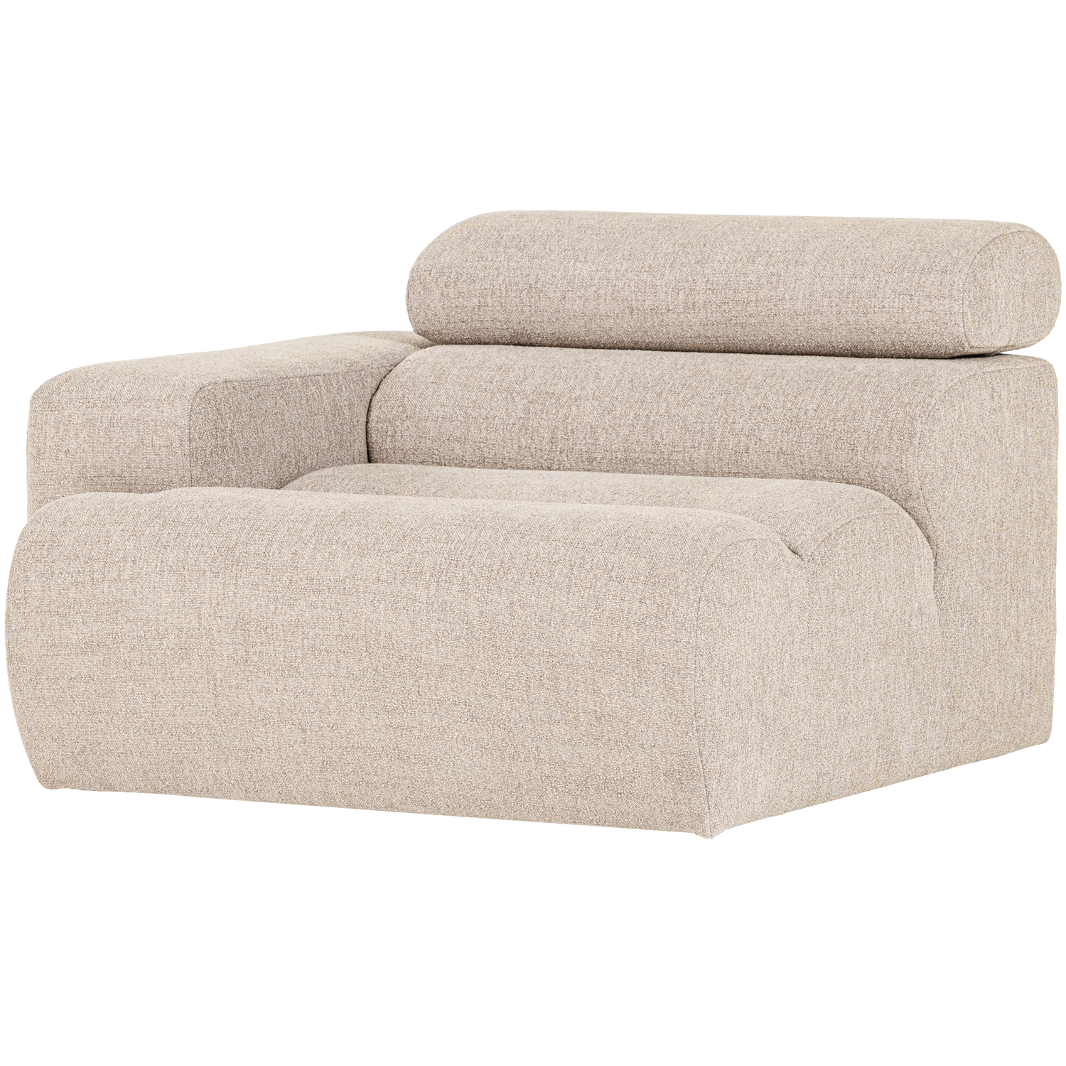Sofaelement NOVI mit Armlehne links Element Bouclé natur