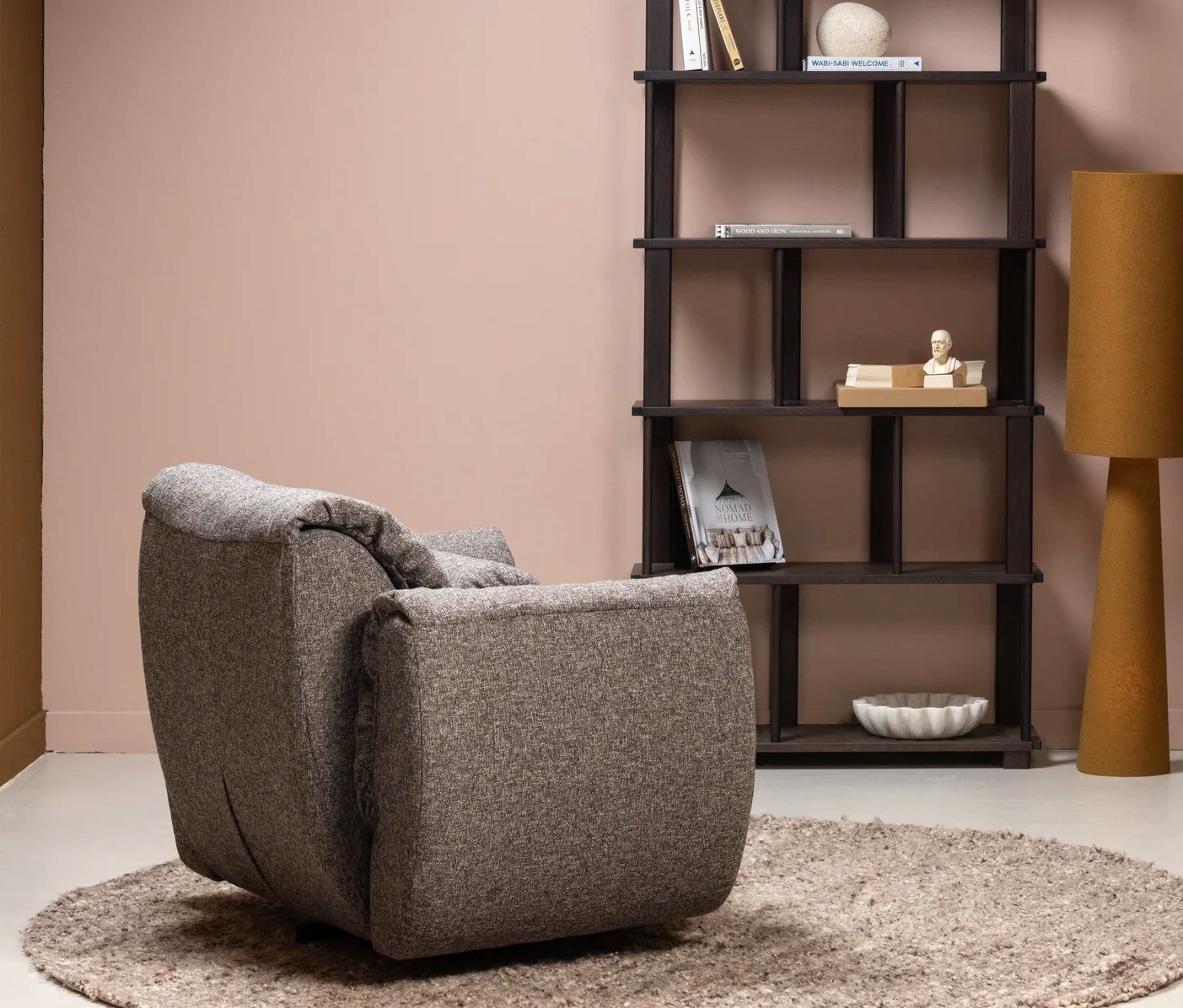 Sessel BAGGY drehbar Webstoff Chinelle warmgrau