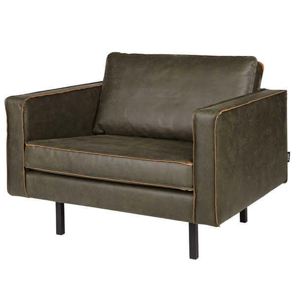 Sessel RODEO Leder army grün