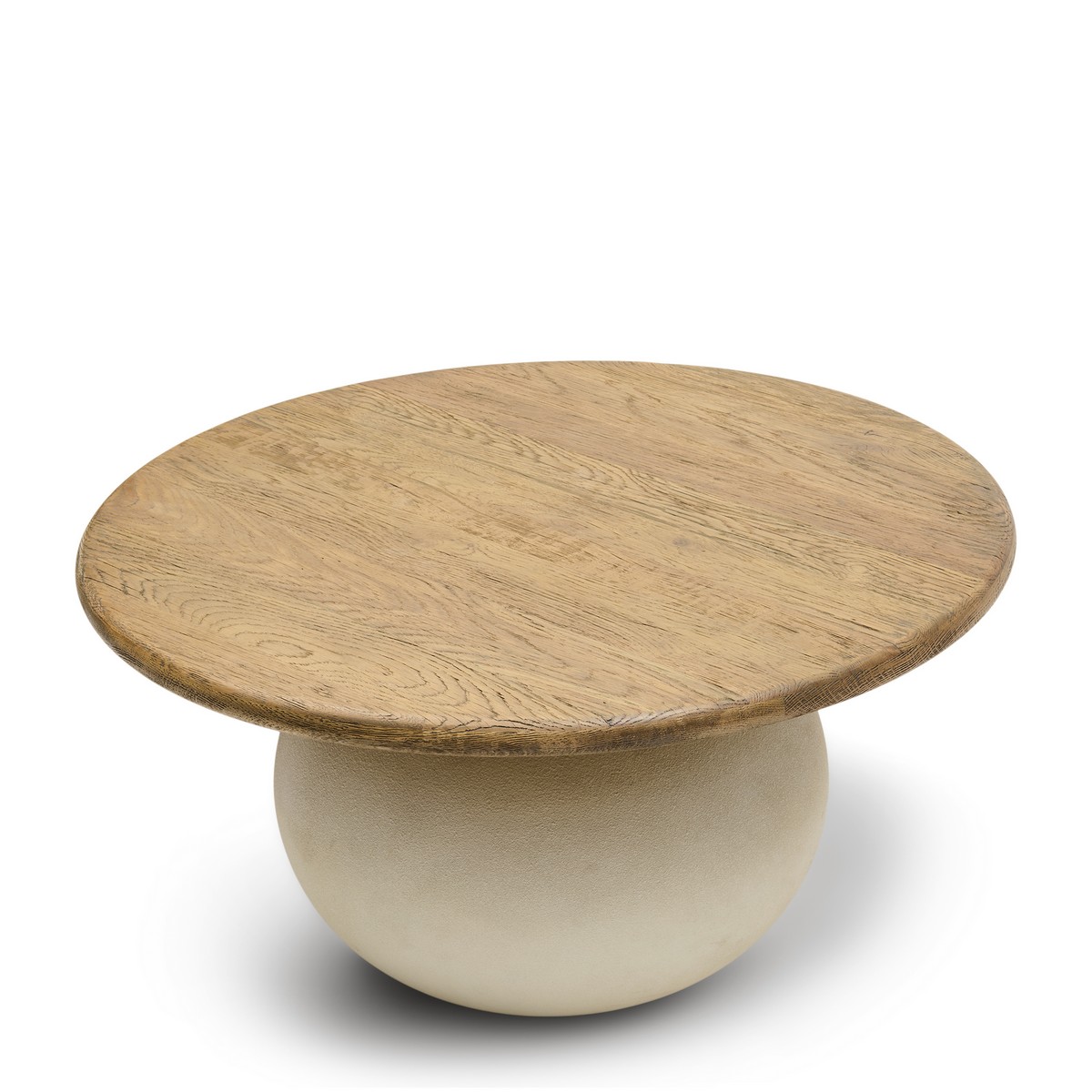 Rivièra Maison Cala Nova Couchtisch Ø 80 cm aus recyceltem Eichenholz 