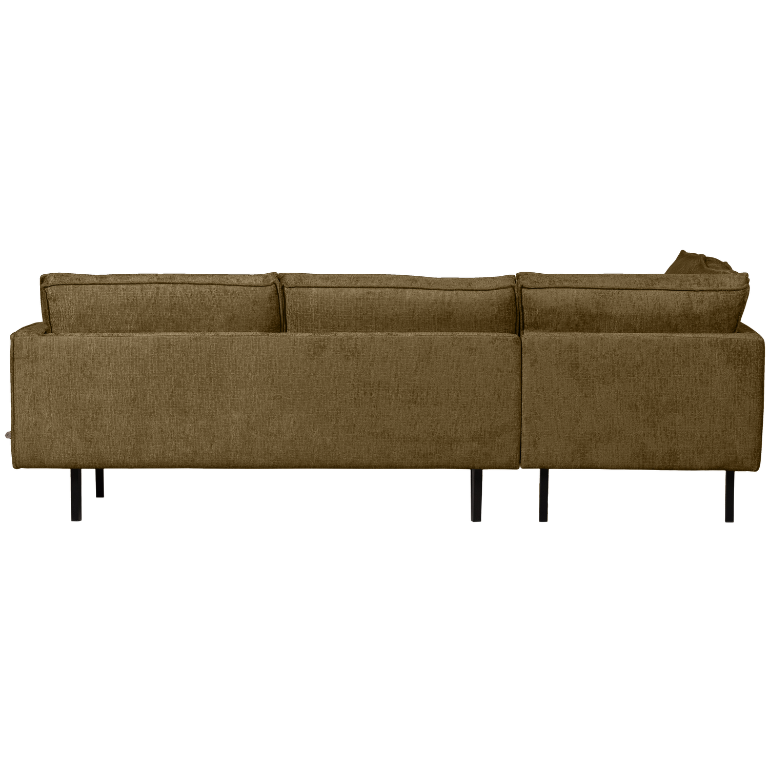 Eckgarnitur Rodeo Struktur Samt messingfarben Couch Sofa Ecksofa Longchair links