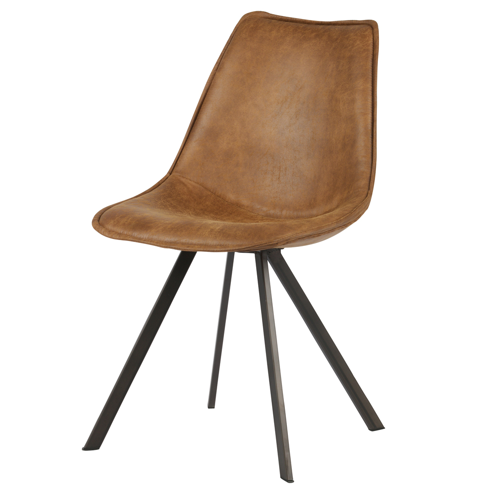 2er Set Esszimmerstuhl Swen Stuhl cognac