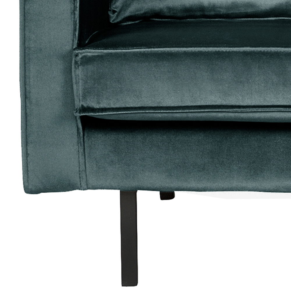 1,5 Sitzer Sessel Rodeo Samt blaugrün Lounge