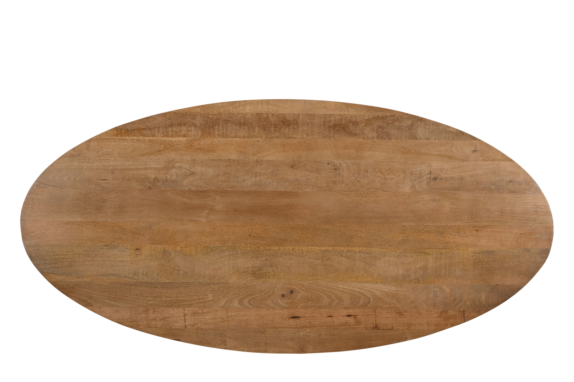 Esstisch Jesper oval 180 x 90 cm Mangoholz braun Metall
