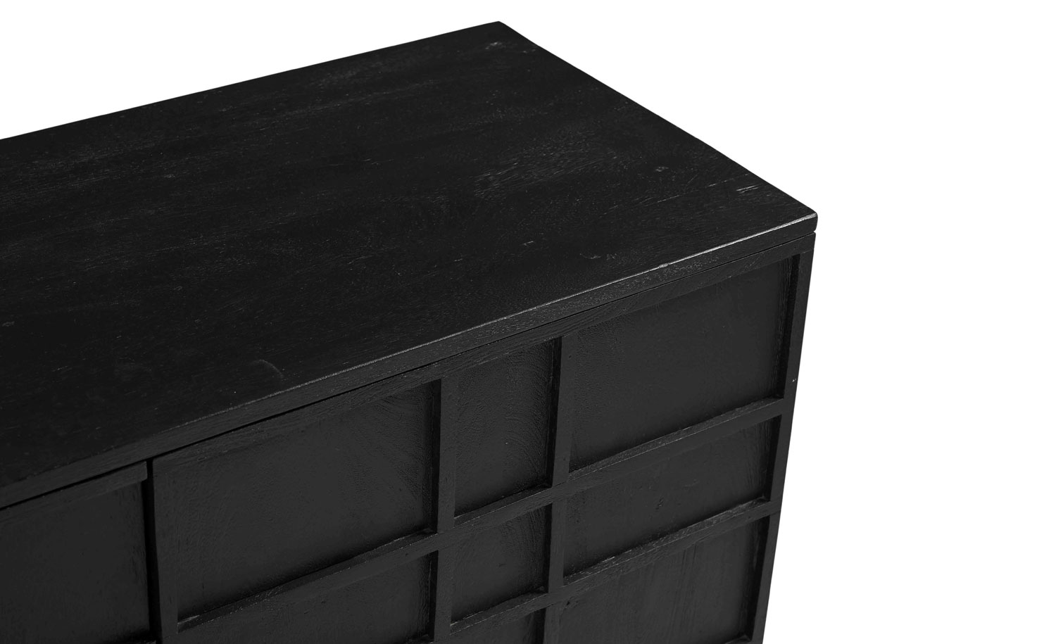 TV Lowboard JEROEN 160 cm Mango Holz schwarz