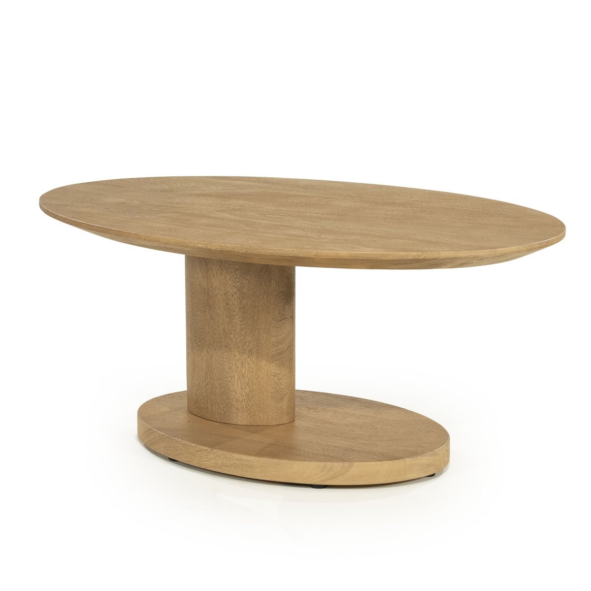 Couchtisch Novia oval 90 x 60 cm Mangoholz hell Sofatisch Beistelltisch