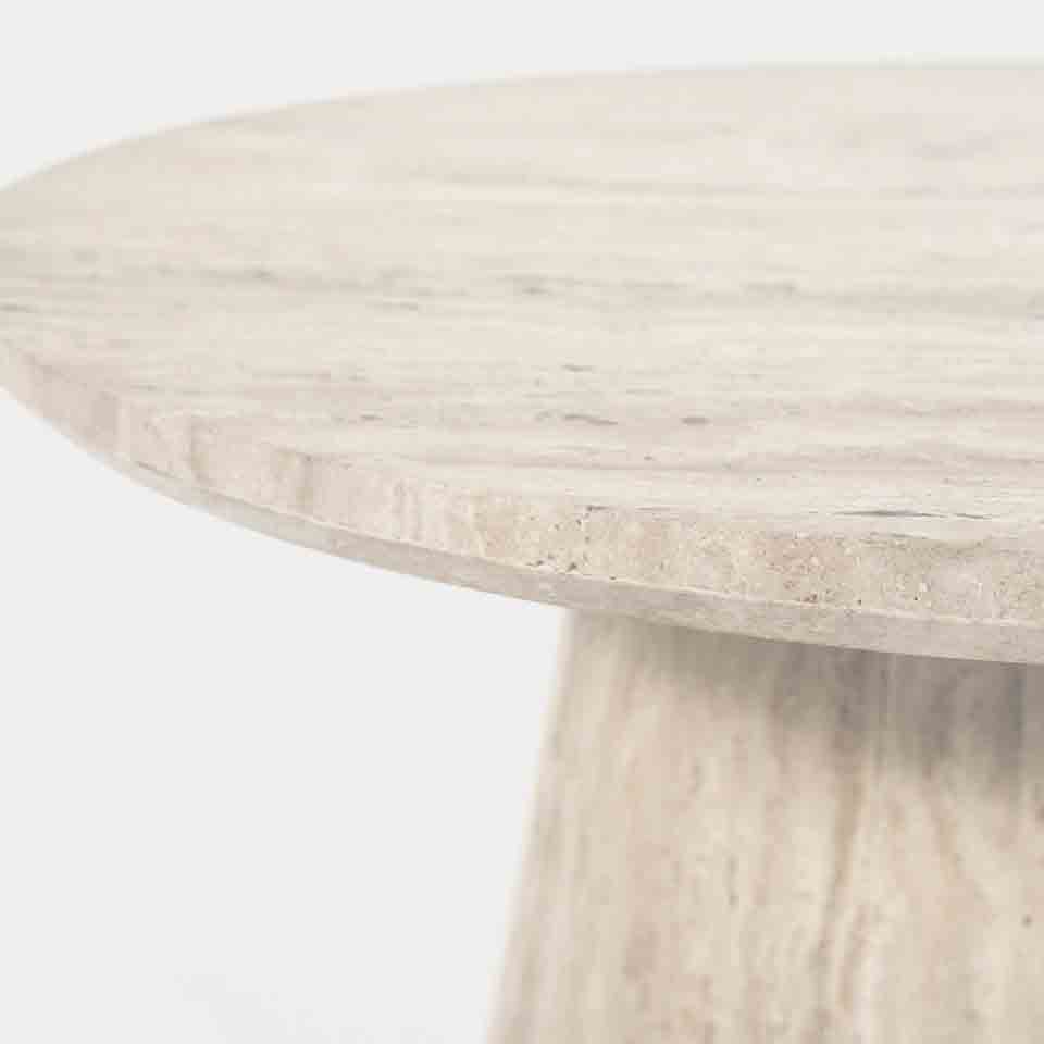 Couchtisch Laimee rund Ø 70 cm Travertin Naturstein