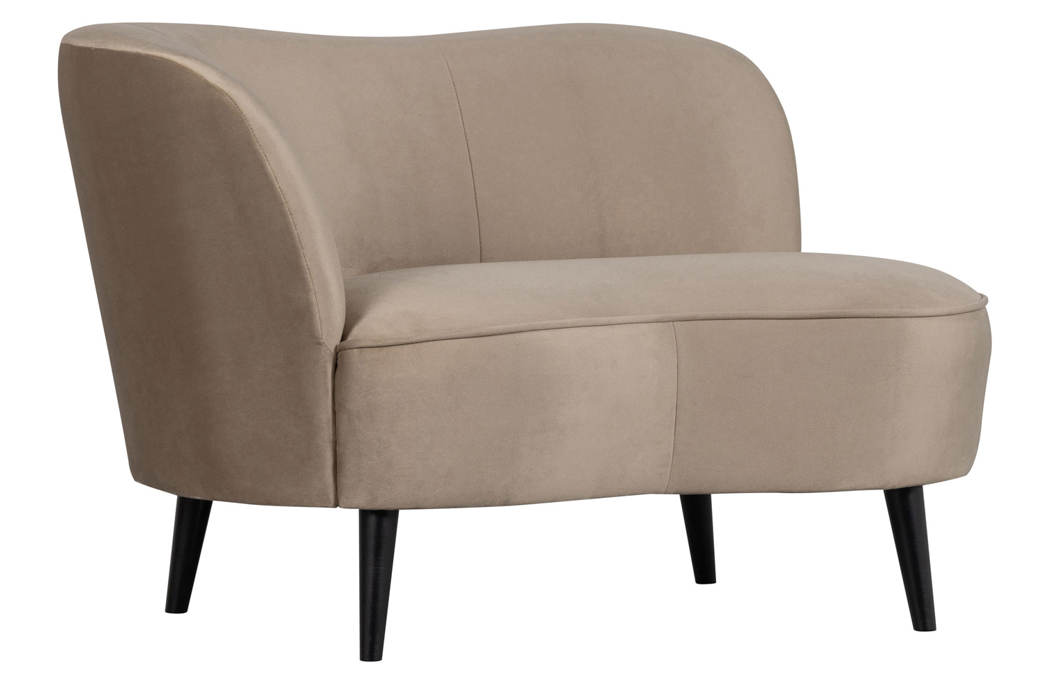 Lounge Sessel Sara links Samt khaki