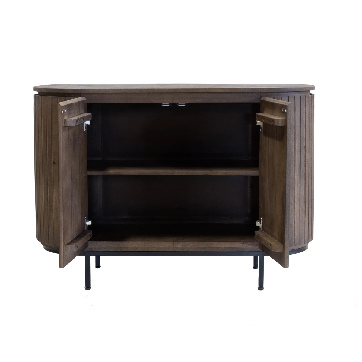 Sideboard LORA 115 cm mit 2 Türen Kommode Mango Massivholz dunkelbraun