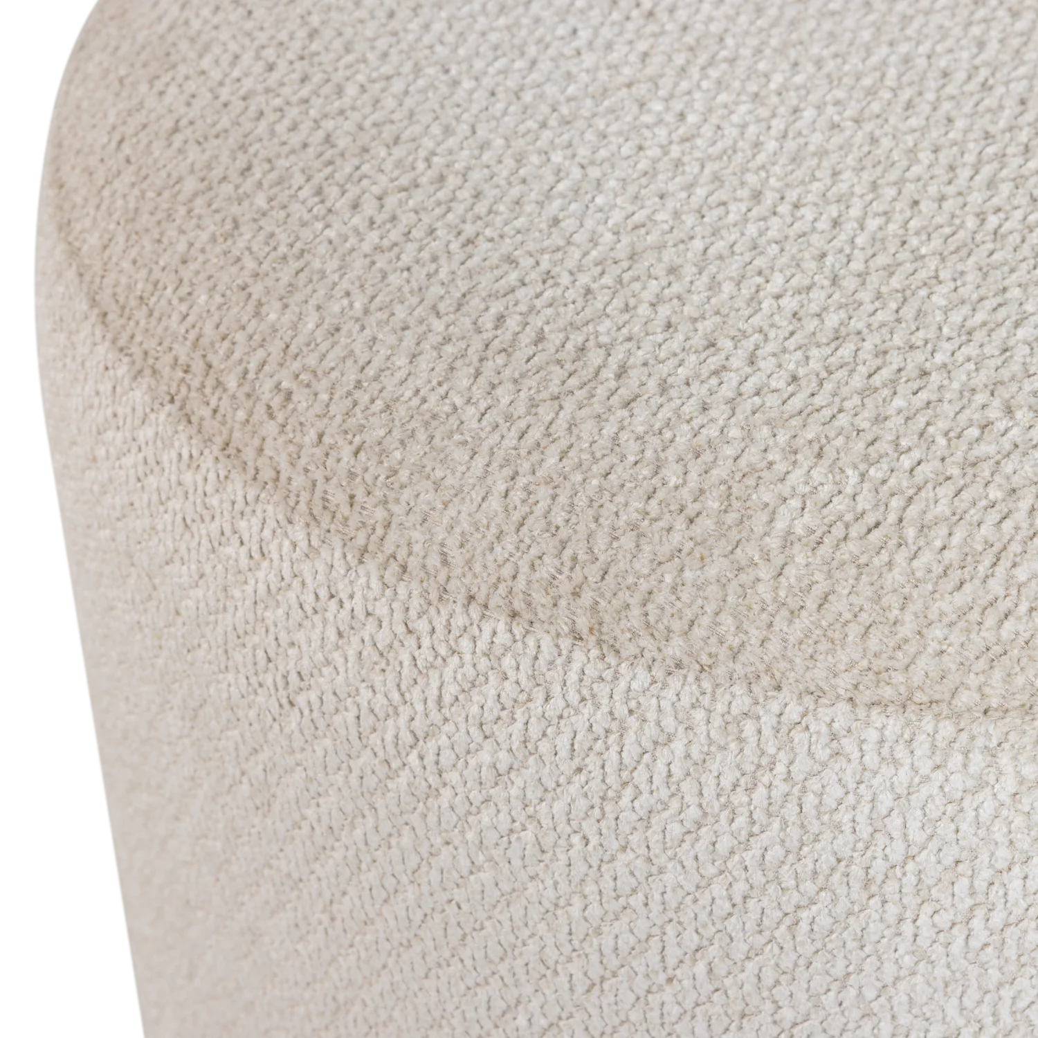 Hocker rund Ø 46 cm ISLEN Drehfunktion Bouclé beige