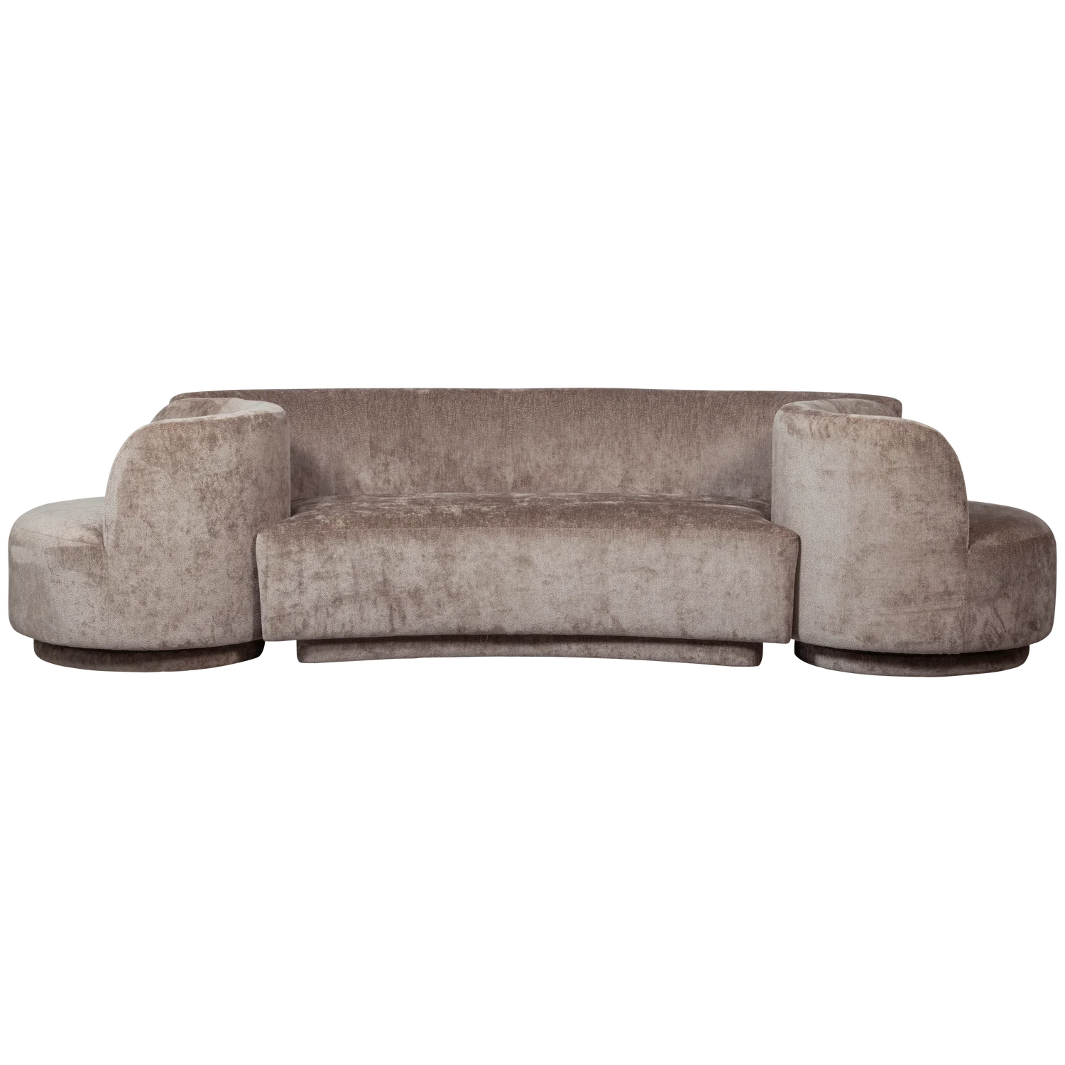 Couchgarnitur COMBI-POPULAR Sofa & modulare Sessel Chenille taupe