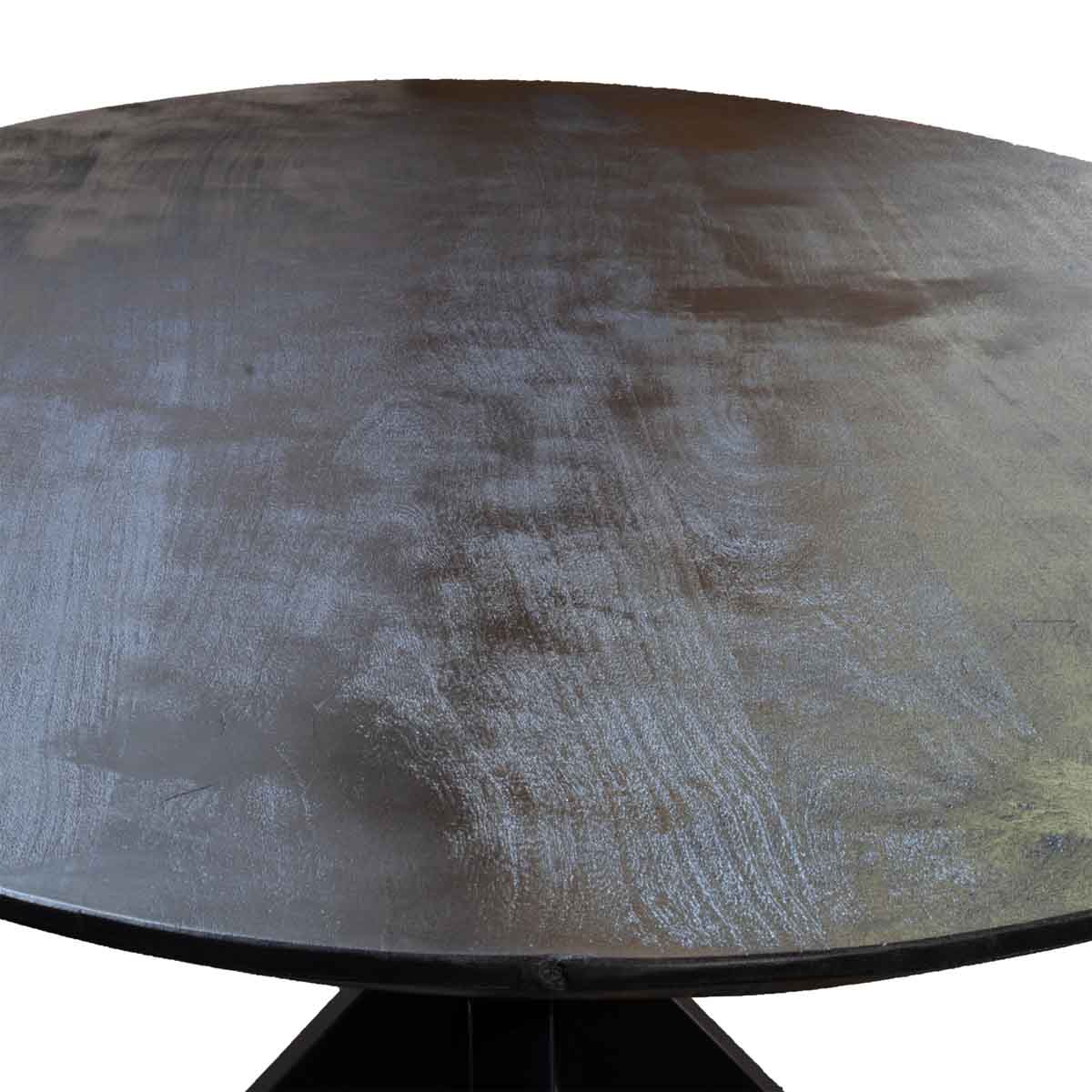 Esstisch BRILLIANT oval 200 x 100 cm Mangoholz schwarz