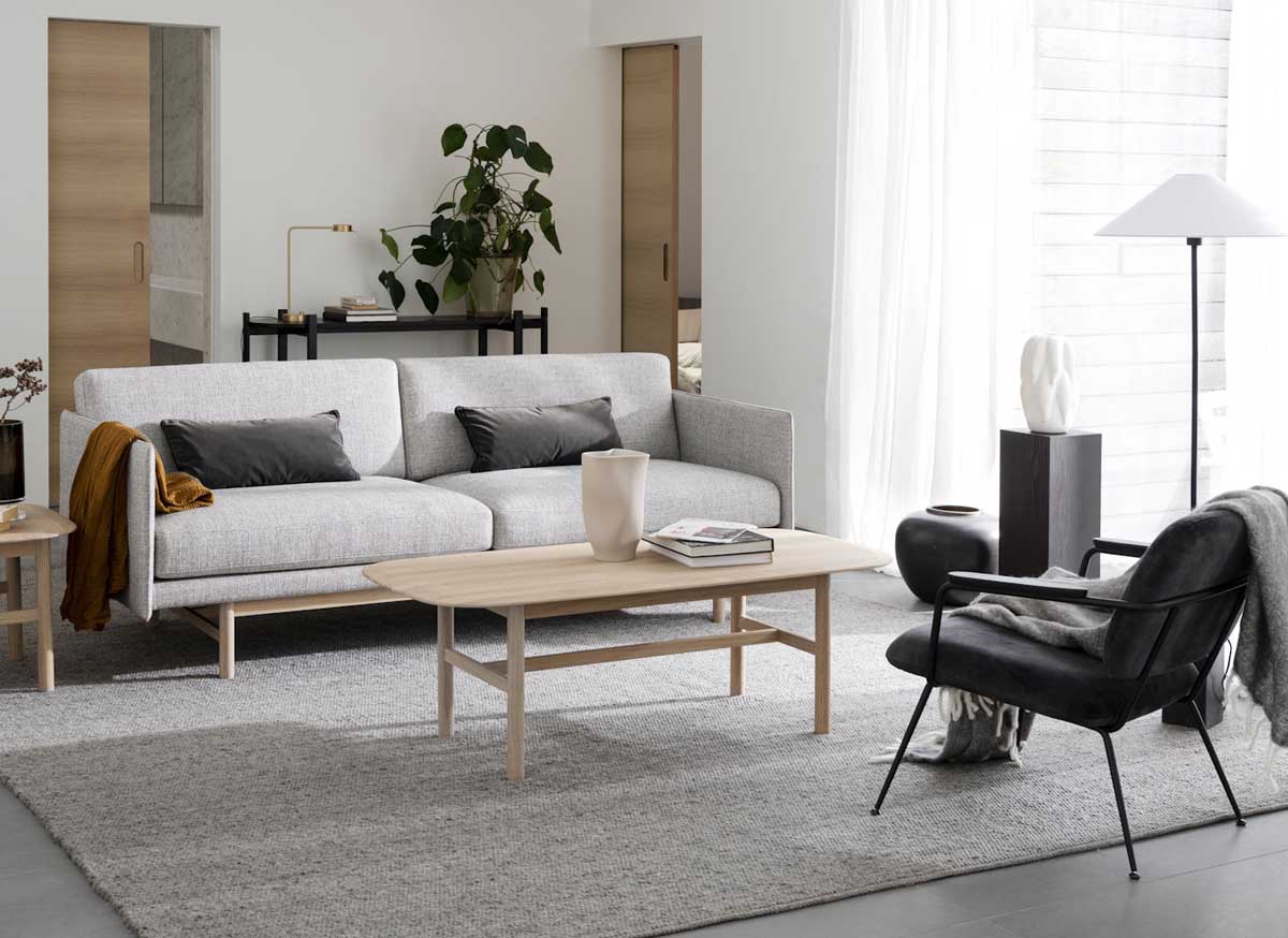 Couchtisch HALLGERD 135 cm Eiche white wash