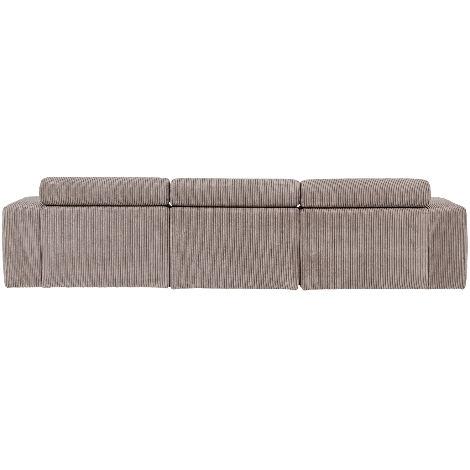 Ecksofa Sofa NOVI Bezug Rippstoff sandfarben Chaiselongue links
