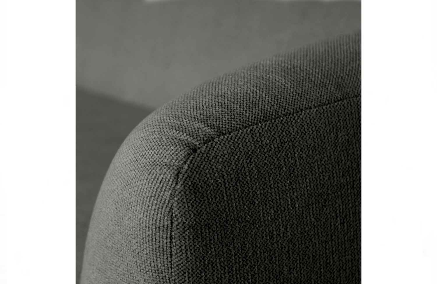 3 Sitzer Sofa Sloping Webstoff Chenille grau/schwarz melange