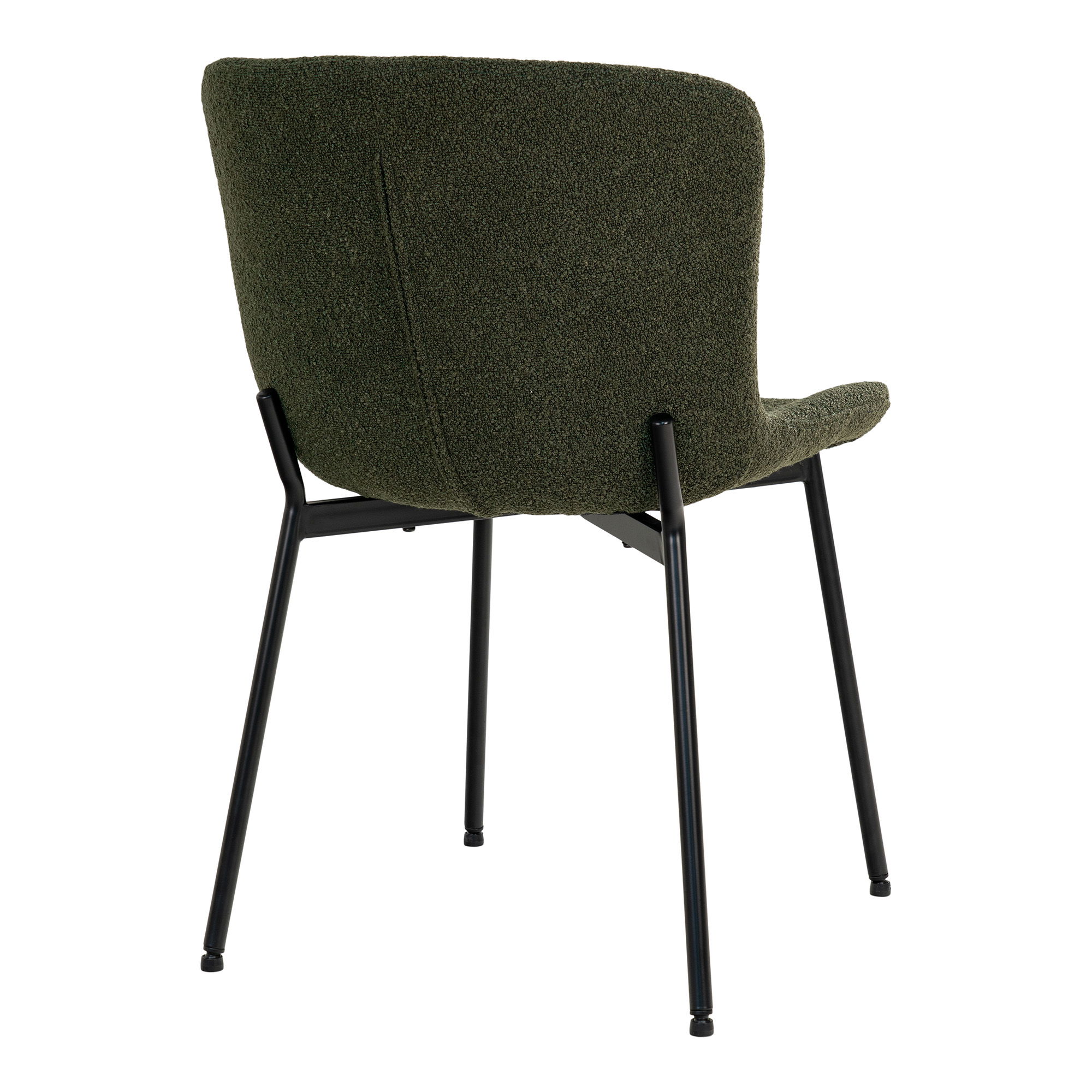Esszimmergruppe OSKAR 5 tlg Esstisch rund Ø 120 cm Eiche Furnier 4 Stühlen dunkelgrün