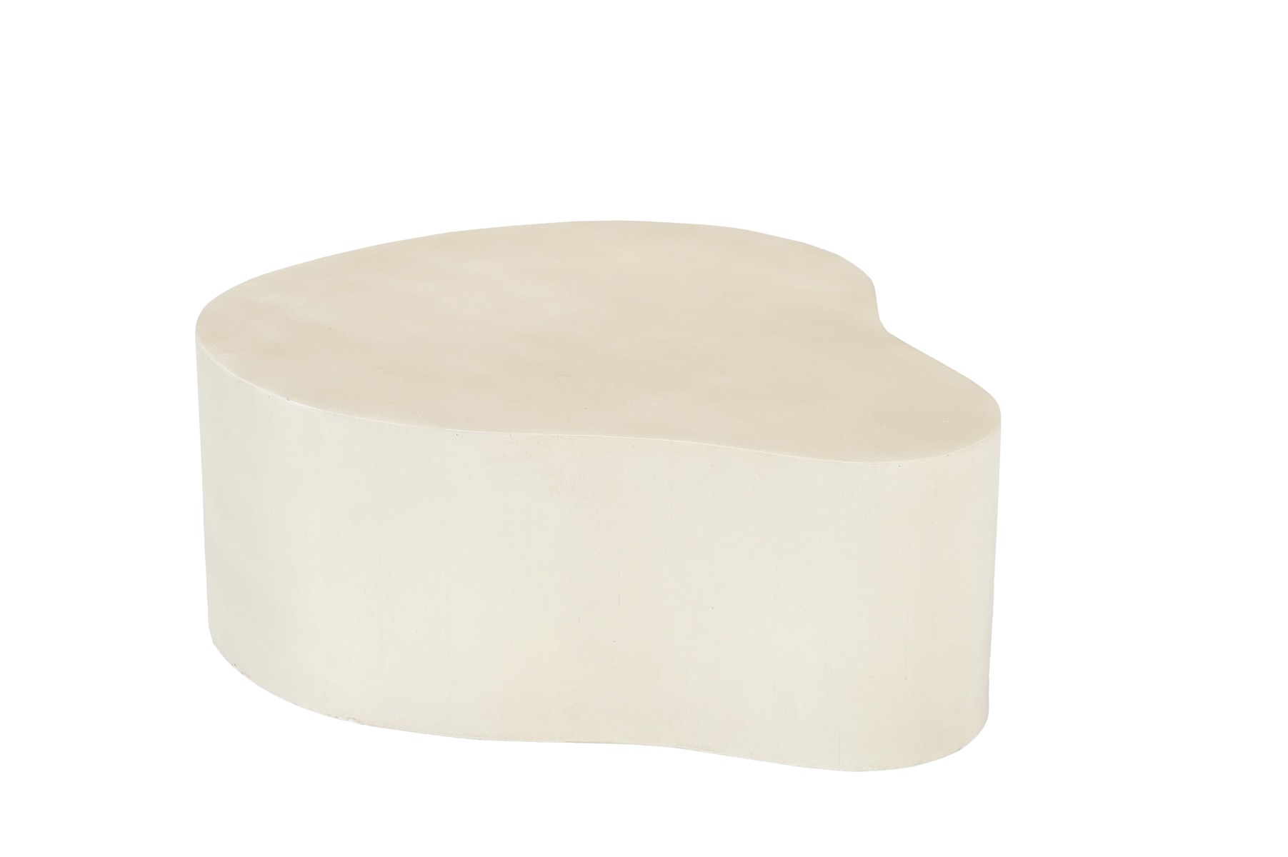 Couchtisch Sandy organisch 83 cm Beton cremeweiß Sofatisch