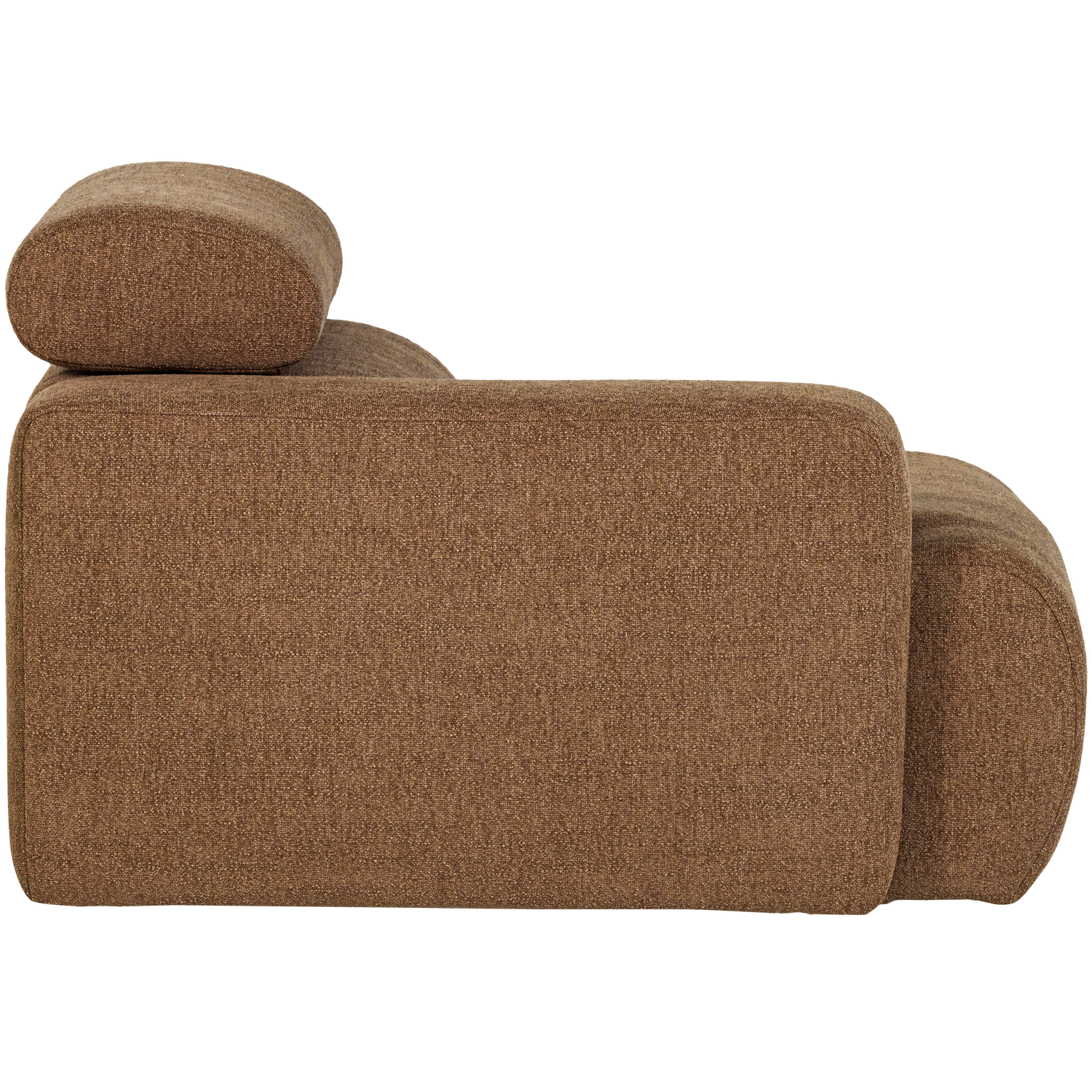 Sofaelement NOVI mit Armlehne links Element Bouclé karamell