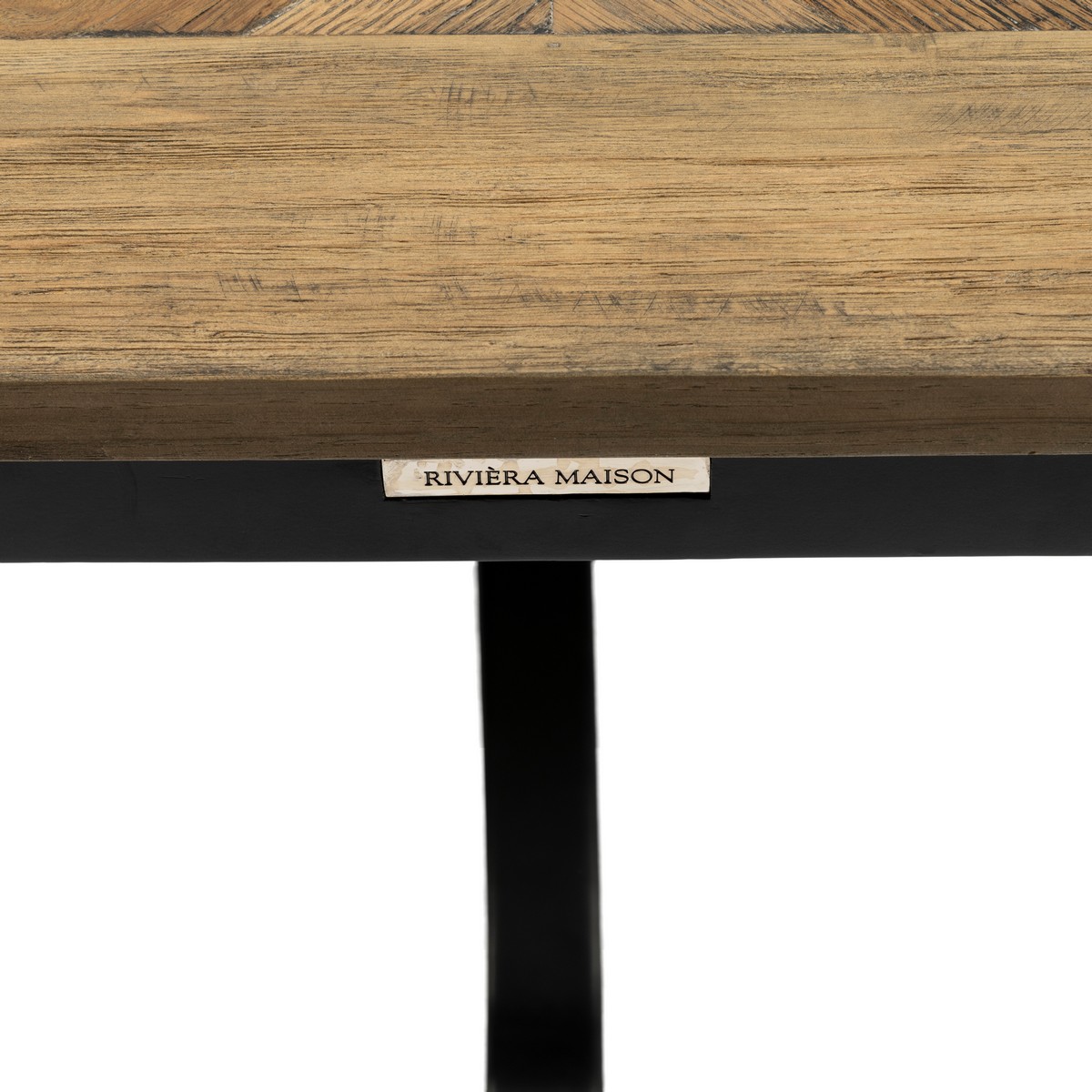 Rivièra Maison Esstisch Le Marais Braun/Schwarz rund ausziehbar 140/190 cm 