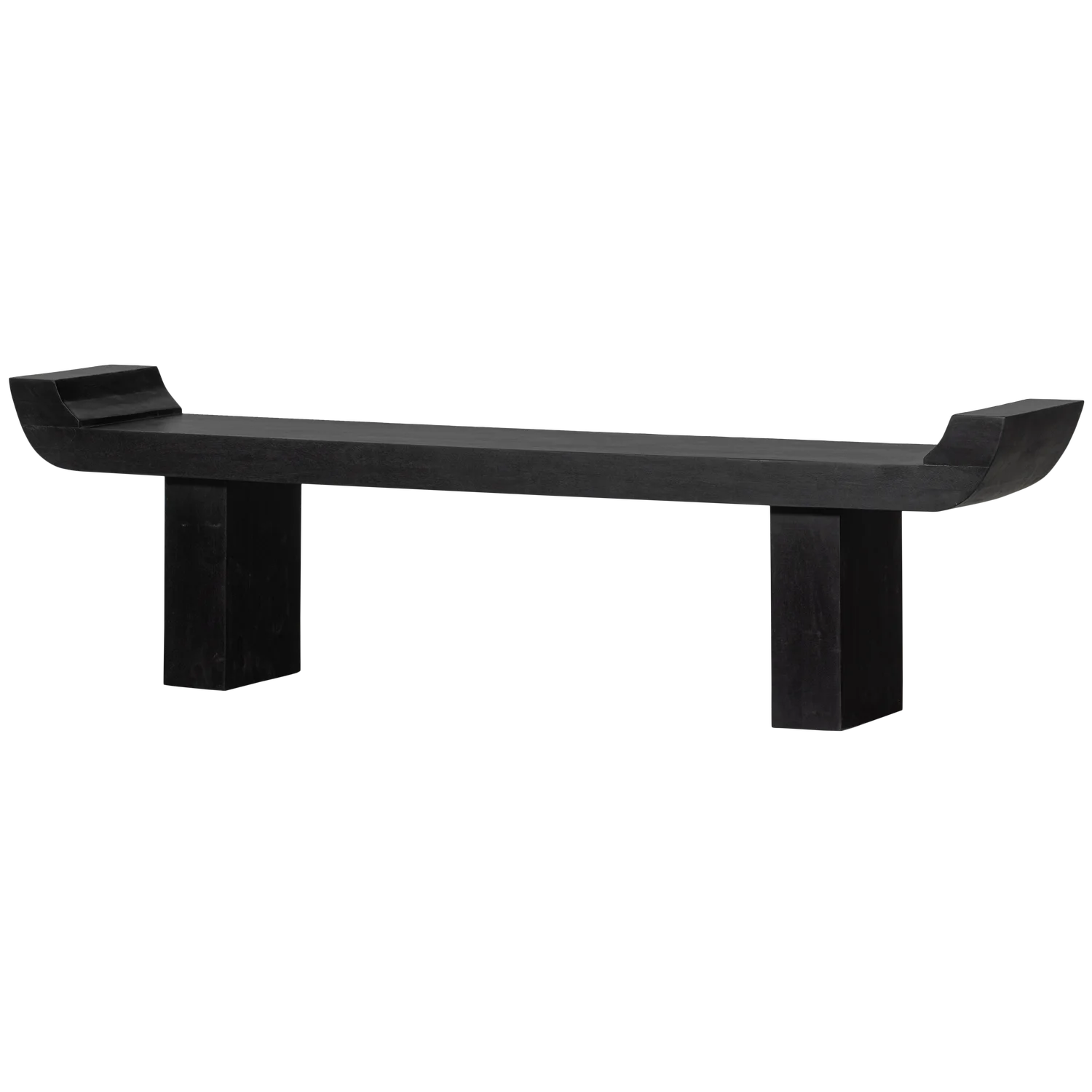 Esstischbank Polsterbank LOX 183 cm Mangoholz schwarz