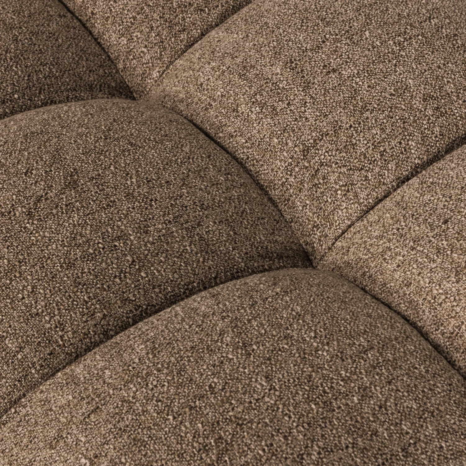 Pouf ALLURE 100 x 70 cm Hocker Sitzhocker Webstoff dunkelbraun melange