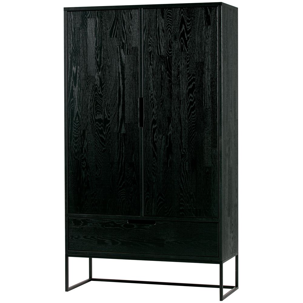 woood Schrank Silas Eiche schwarz Holzschrank