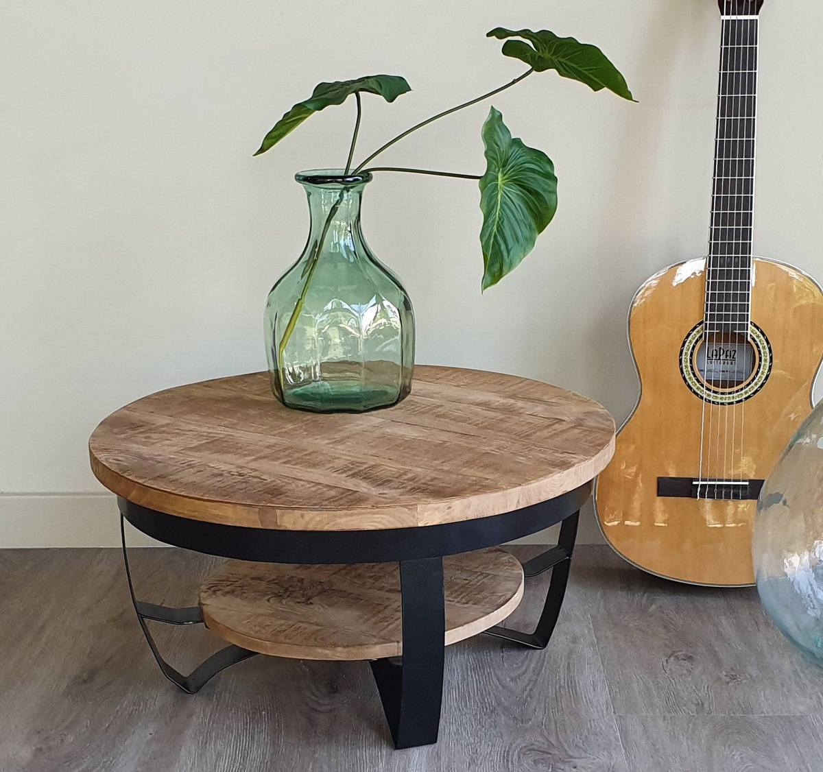 Couchtisch MARK Ø 65 cm  Beistelltisch Mangoholz