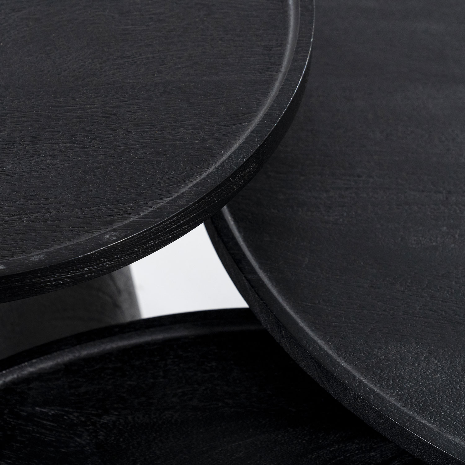 Couchtisch Ron rund Ø 66 cm Mango schwarz