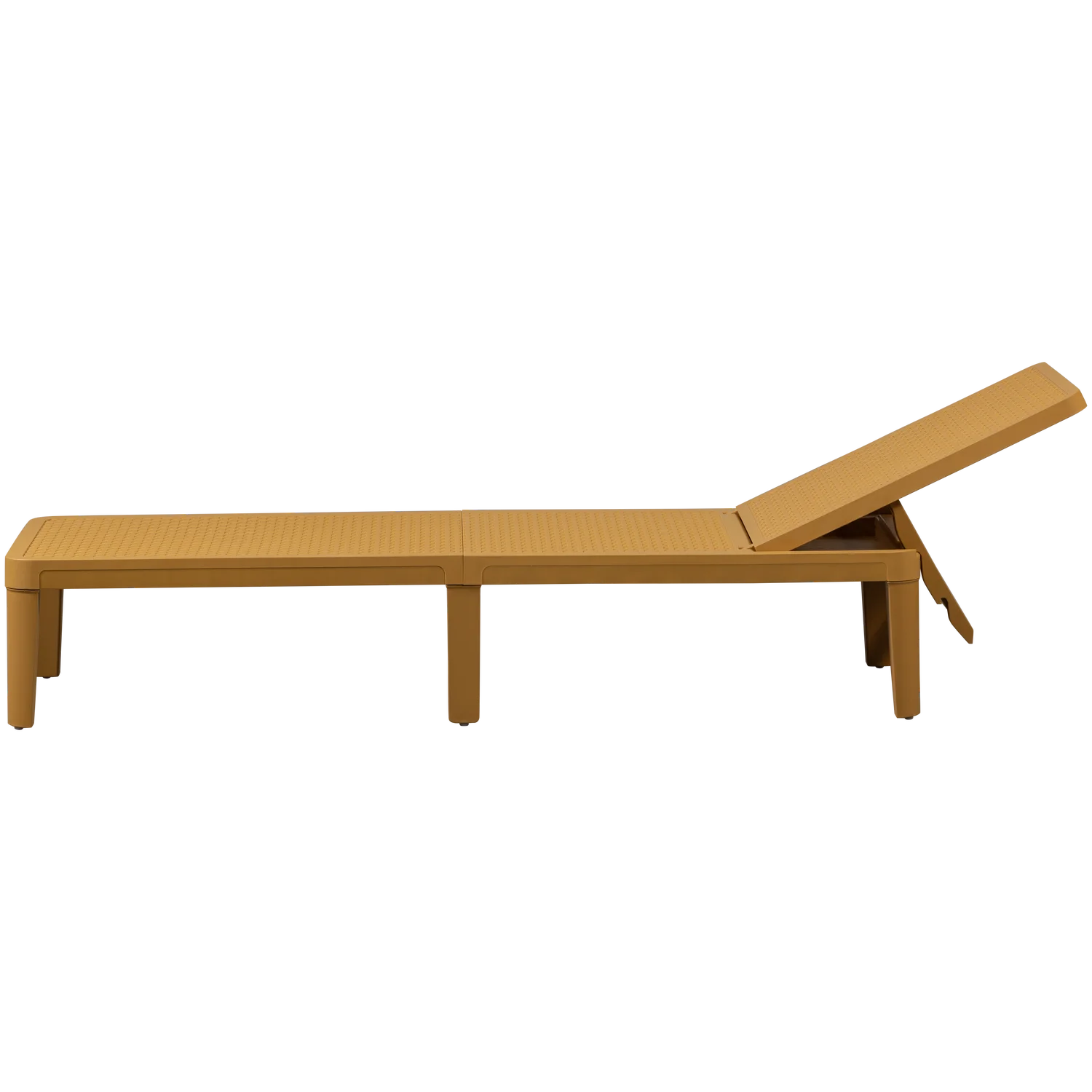 Gartenliege Sonnenliege JINTE 191 cm Kunststoff gelb