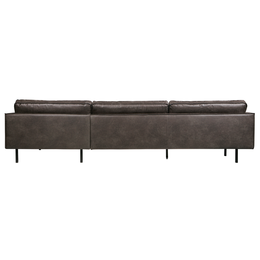 Ecksofa Rodeo Leder schwarz Recamiere Links