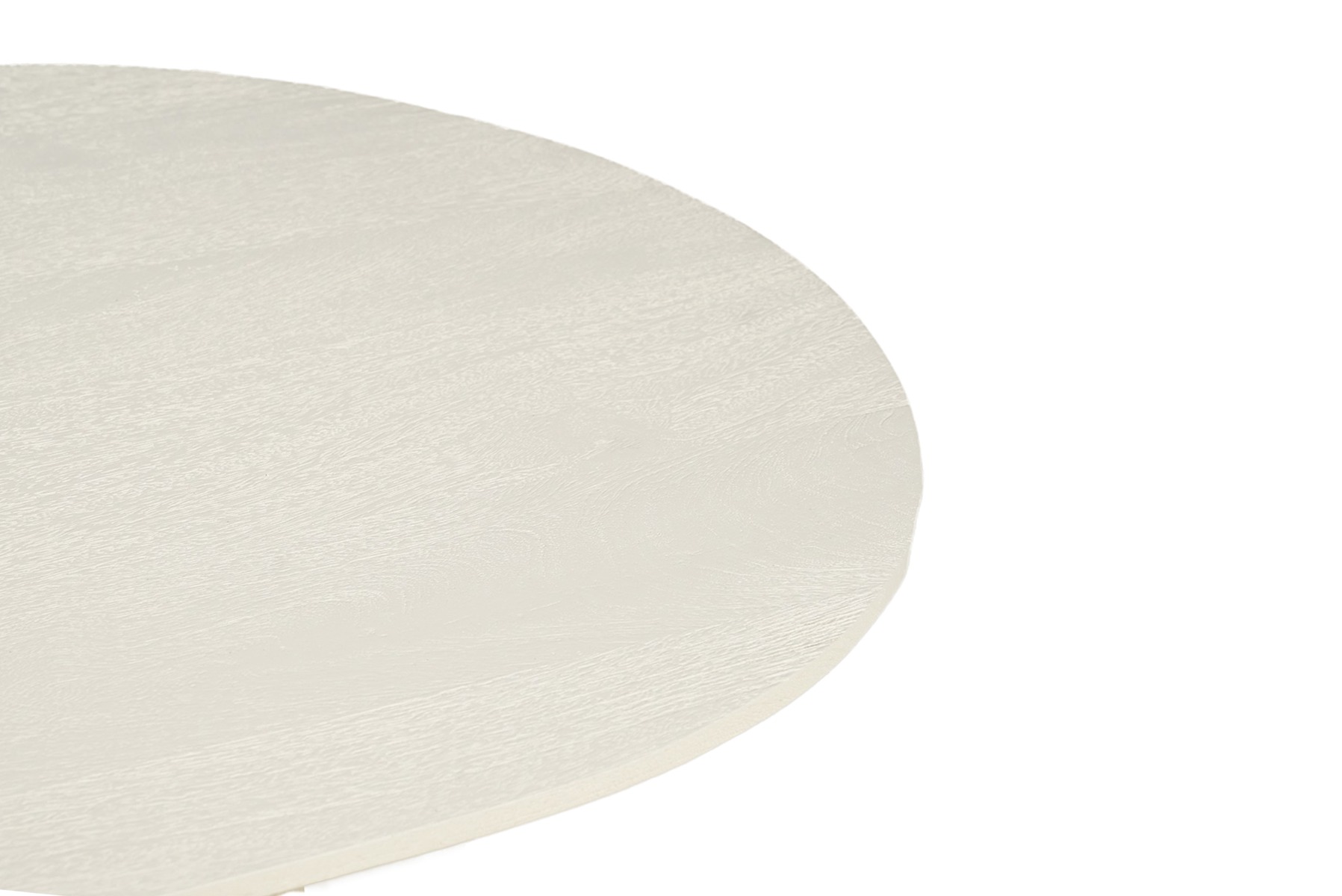 Couchtisch Patrice Ø 80 cm Mangoholz cremeweiß Sofatisch